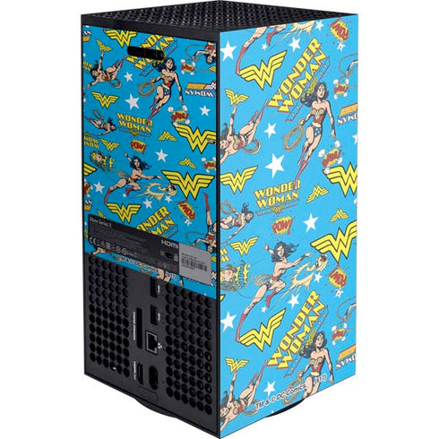 DC Comics Wonder Woman Action pose pattern XBox Series X Digital Edition Console Skin